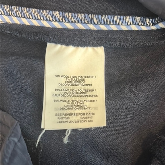 J. Crew for Net A Porter 12 Dark Blue Wide-Leg Pants with Striped Piping Accents - Picture 4 of 12